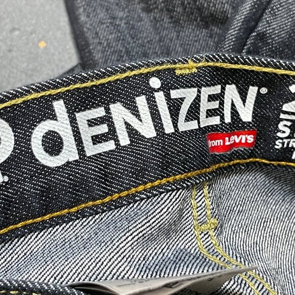 Denizen 218 Slim Straight Fit Jeans 14 Reg Dark Wash Boy's Adjustable Waist - Picture 4 of 6